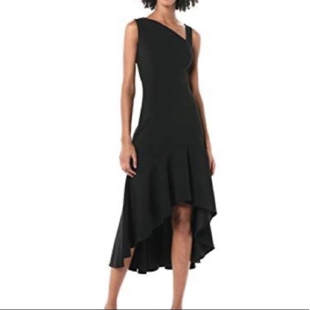Calvin Klein Black Asymmetric High-Low Dress